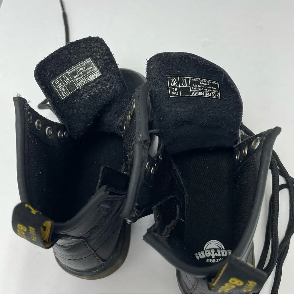 Dr.Martens Boys Boots Size US 11 Black Lace Up‎ Bouncing Soles Side Zip Winter